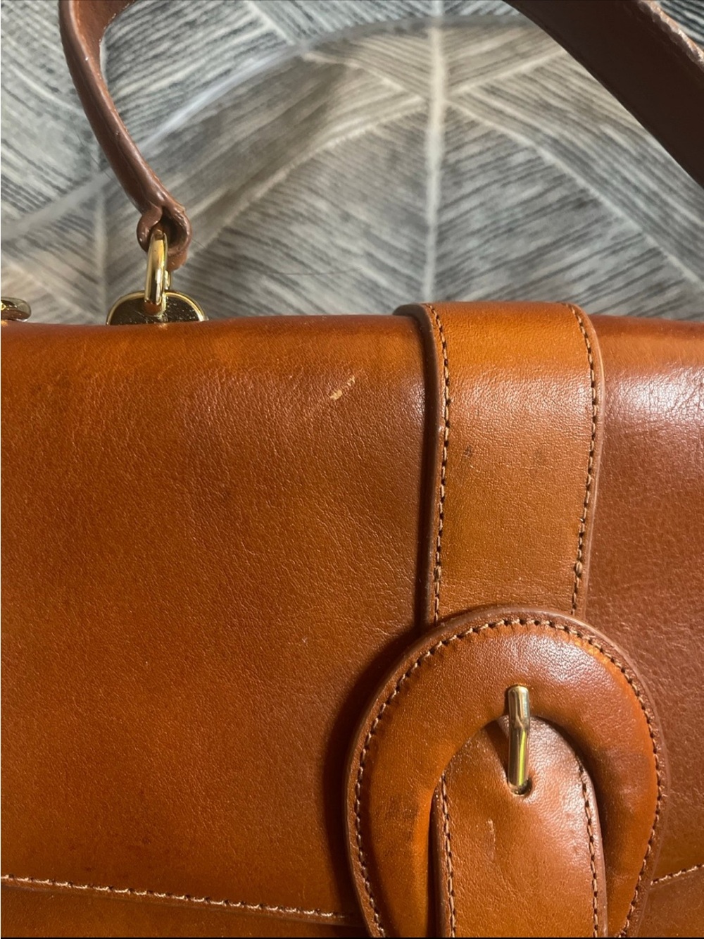 Brahmin Saddle Brown Leather Top-Handle Satchel - Picture 5 of 12
